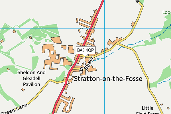 BA3 4QP map - OS VectorMap District (Ordnance Survey)