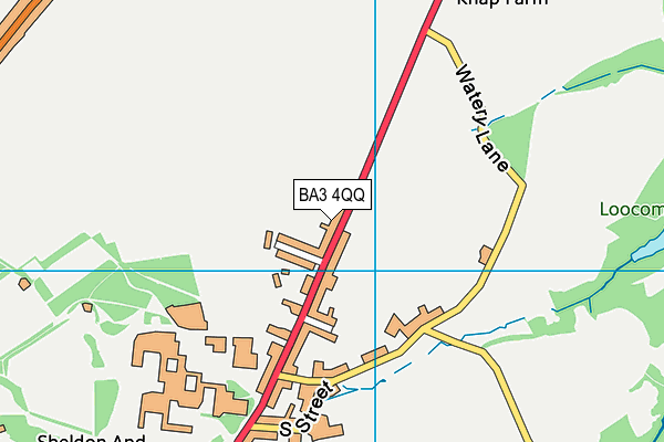 Stratton Village Hall Playing Field map (BA3 4QQ) - OS VectorMap District (Ordnance Survey)