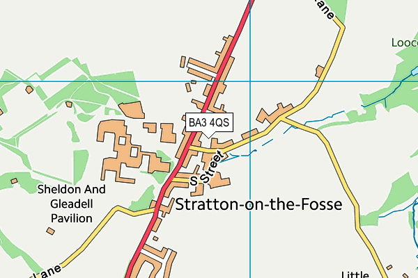 BA3 4QS map - OS VectorMap District (Ordnance Survey)