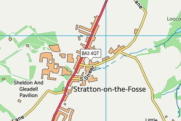 BA3 4QT map - OS VectorMap District (Ordnance Survey)