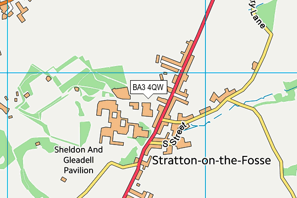 BA3 4QW map - OS VectorMap District (Ordnance Survey)