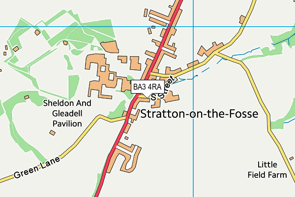 BA3 4RA map - OS VectorMap District (Ordnance Survey)