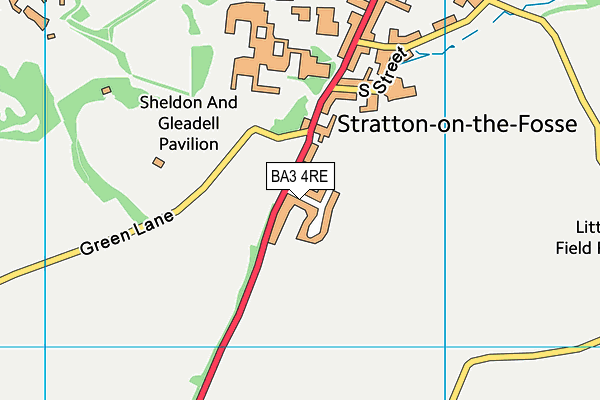 BA3 4RE map - OS VectorMap District (Ordnance Survey)