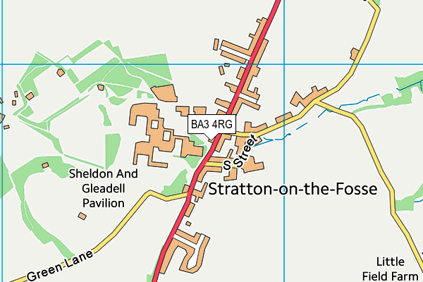 BA3 4RG map - OS VectorMap District (Ordnance Survey)