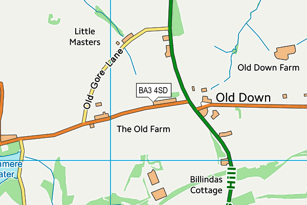 BA3 4SD map - OS VectorMap District (Ordnance Survey)