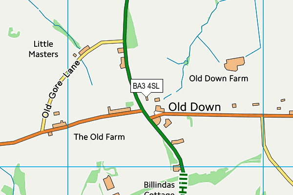 BA3 4SL map - OS VectorMap District (Ordnance Survey)