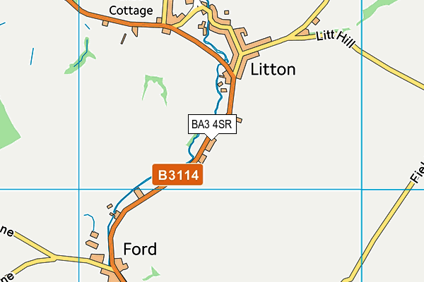 BA3 4SR map - OS VectorMap District (Ordnance Survey)