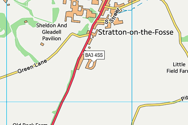 BA3 4SS map - OS VectorMap District (Ordnance Survey)