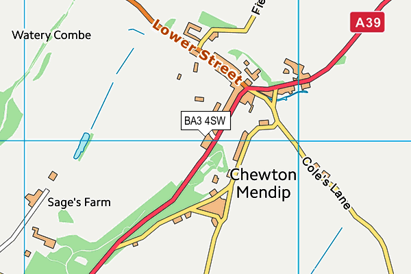 BA3 4SW map - OS VectorMap District (Ordnance Survey)