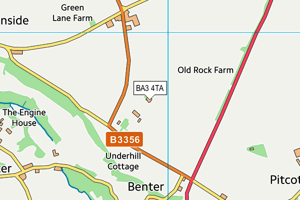 BA3 4TA map - OS VectorMap District (Ordnance Survey)