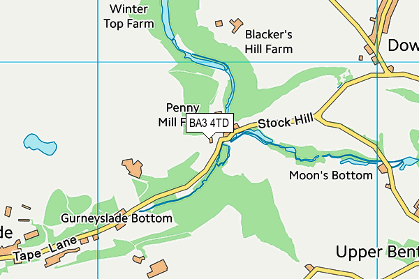 BA3 4TD map - OS VectorMap District (Ordnance Survey)