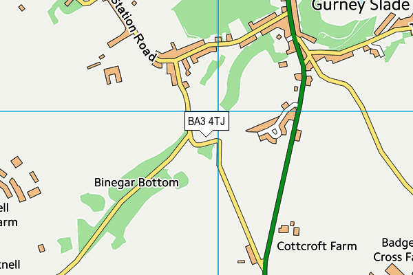 BA3 4TJ map - OS VectorMap District (Ordnance Survey)