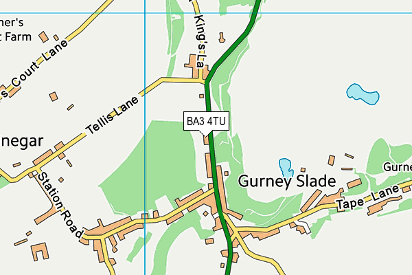 BA3 4TU map - OS VectorMap District (Ordnance Survey)