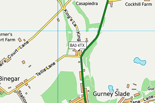 BA3 4TX map - OS VectorMap District (Ordnance Survey)