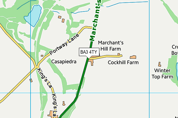 BA3 4TY map - OS VectorMap District (Ordnance Survey)