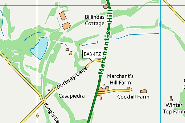 BA3 4TZ map - OS VectorMap District (Ordnance Survey)