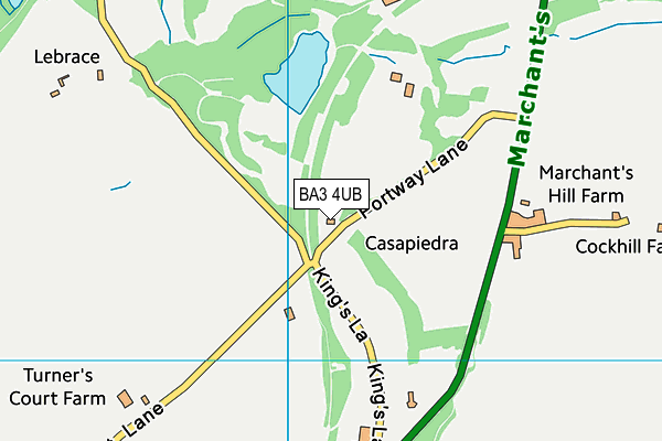 BA3 4UB map - OS VectorMap District (Ordnance Survey)