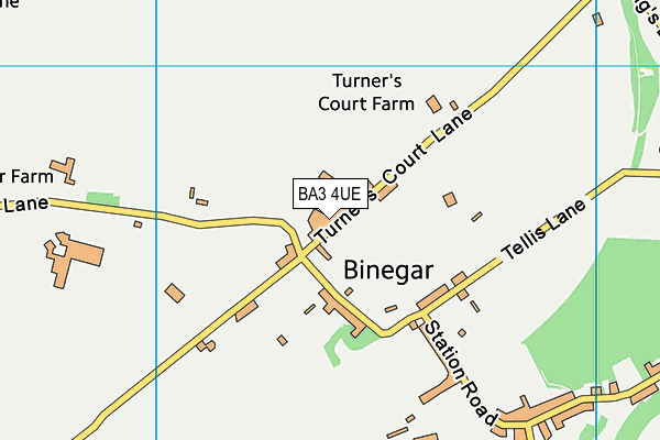 BA3 4UE map - OS VectorMap District (Ordnance Survey)