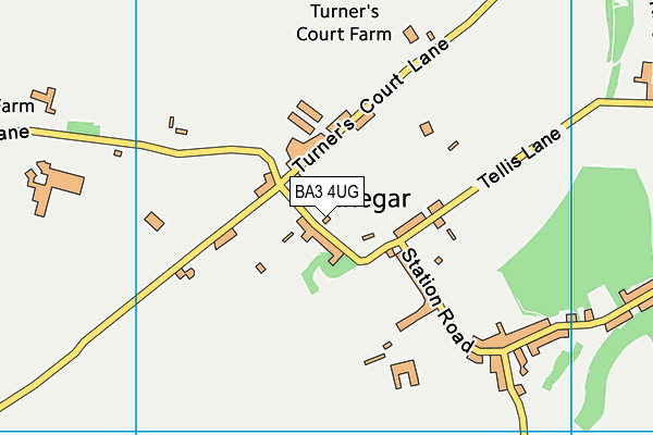 BA3 4UG map - OS VectorMap District (Ordnance Survey)