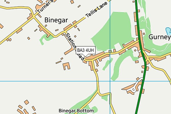 BA3 4UH map - OS VectorMap District (Ordnance Survey)