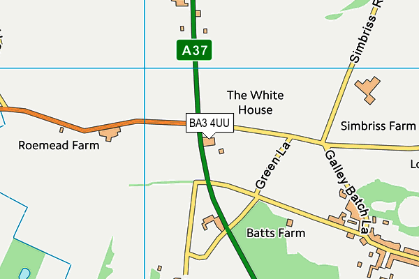 BA3 4UU map - OS VectorMap District (Ordnance Survey)