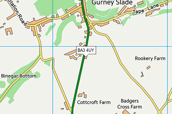 BA3 4UY map - OS VectorMap District (Ordnance Survey)