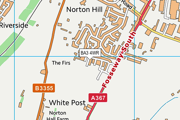 BA3 4WR map - OS VectorMap District (Ordnance Survey)