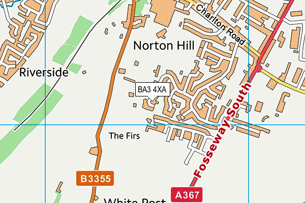 BA3 4XA map - OS VectorMap District (Ordnance Survey)