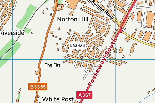 BA3 4XB map - OS VectorMap District (Ordnance Survey)