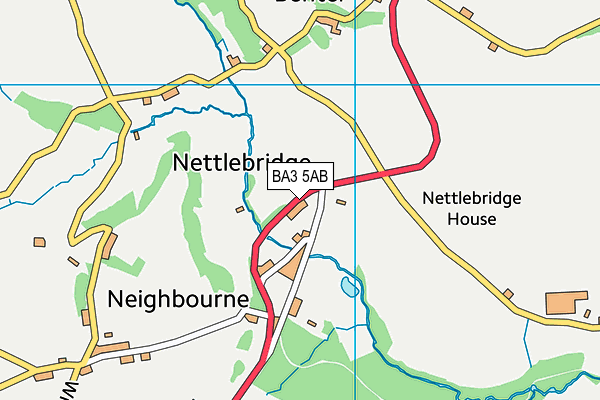 BA3 5AB map - OS VectorMap District (Ordnance Survey)