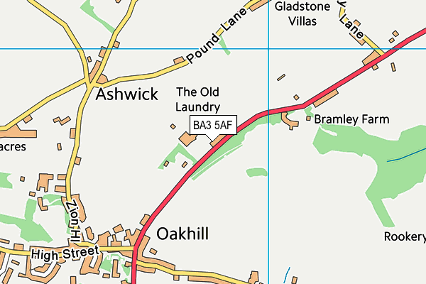 BA3 5AF map - OS VectorMap District (Ordnance Survey)