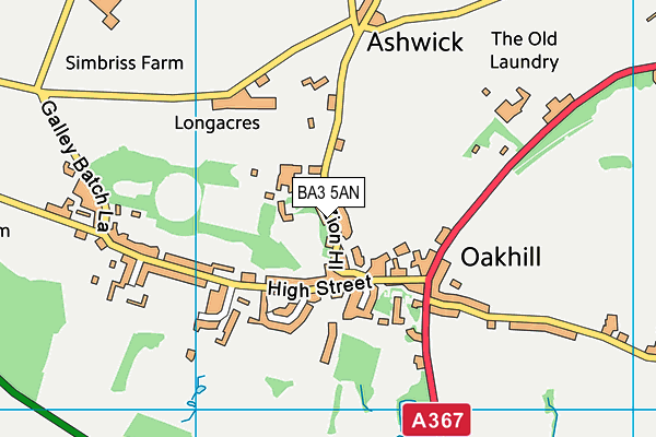 BA3 5AN map - OS VectorMap District (Ordnance Survey)