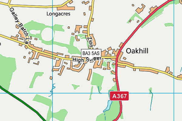 BA3 5AS map - OS VectorMap District (Ordnance Survey)