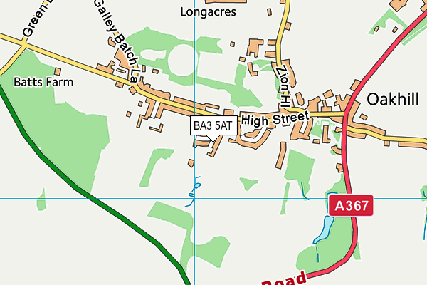 BA3 5AT map - OS VectorMap District (Ordnance Survey)