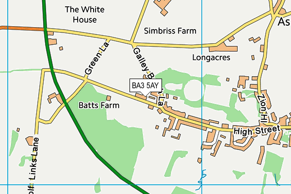 BA3 5AY map - OS VectorMap District (Ordnance Survey)