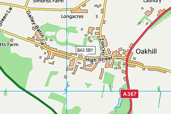 BA3 5BY map - OS VectorMap District (Ordnance Survey)