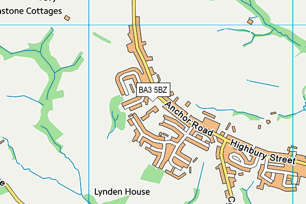 BA3 5BZ map - OS VectorMap District (Ordnance Survey)