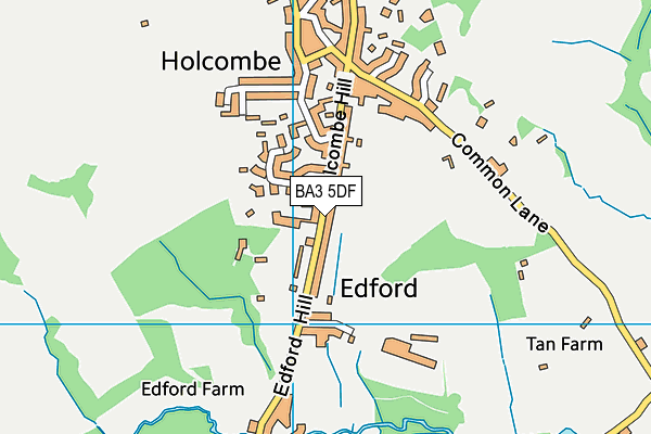 BA3 5DF map - OS VectorMap District (Ordnance Survey)