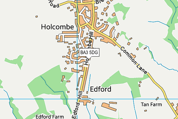 BA3 5DG map - OS VectorMap District (Ordnance Survey)