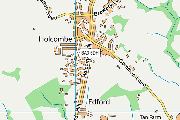 BA3 5DH map - OS VectorMap District (Ordnance Survey)