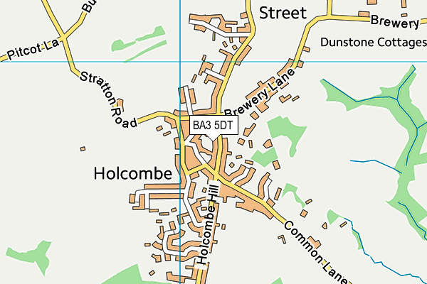 BA3 5DT map - OS VectorMap District (Ordnance Survey)