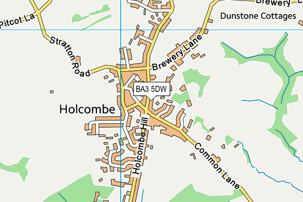 BA3 5DW map - OS VectorMap District (Ordnance Survey)