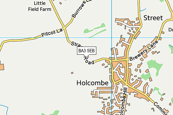 BA3 5EB map - OS VectorMap District (Ordnance Survey)