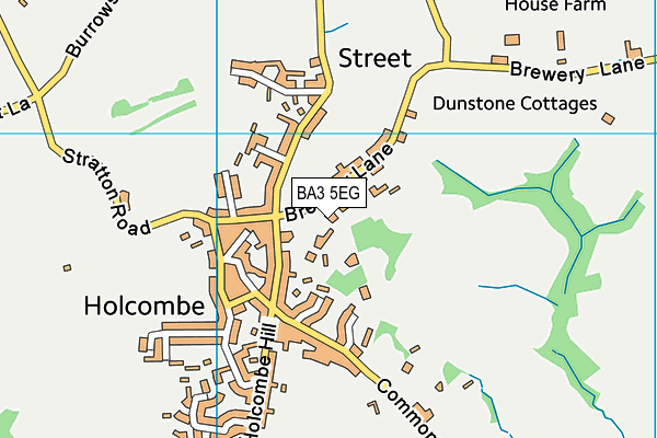 BA3 5EG map - OS VectorMap District (Ordnance Survey)