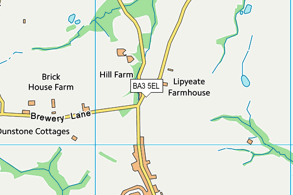 BA3 5EL map - OS VectorMap District (Ordnance Survey)