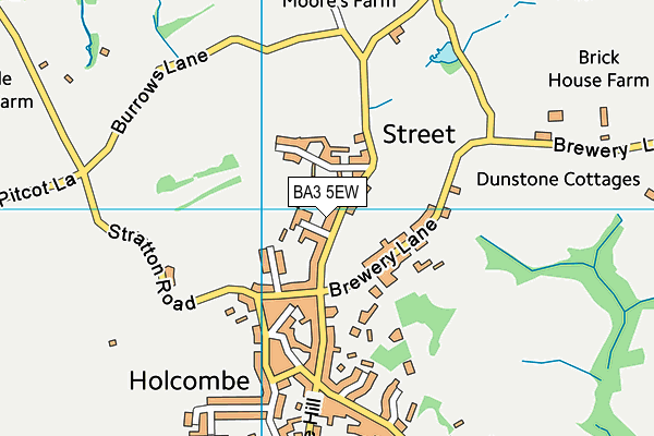 Holcombe Playing Field map (BA3 5EW) - OS VectorMap District (Ordnance Survey)