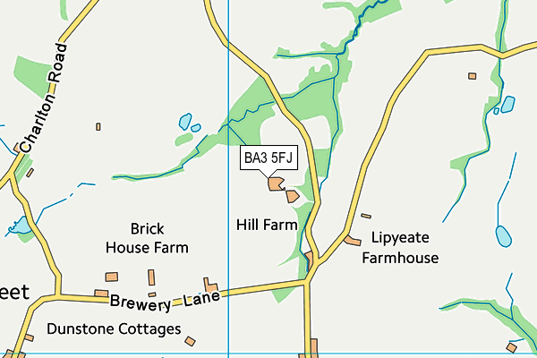 BA3 5FJ map - OS VectorMap District (Ordnance Survey)