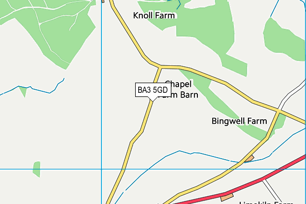 BA3 5GD map - OS VectorMap District (Ordnance Survey)