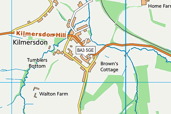 BA3 5GE map - OS VectorMap District (Ordnance Survey)