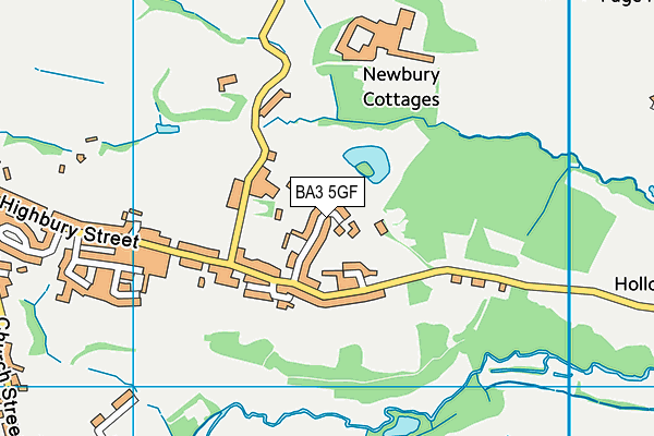 BA3 5GF map - OS VectorMap District (Ordnance Survey)